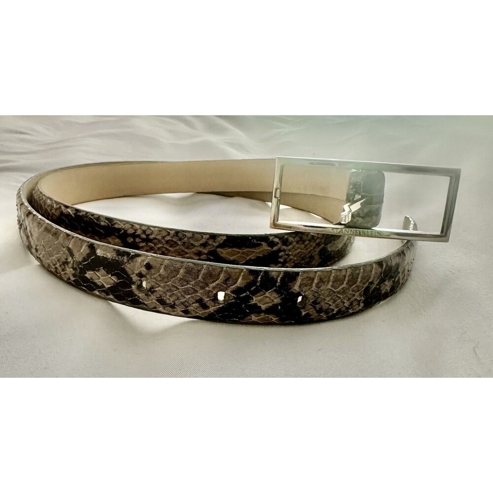 Vintage ANNE KLEIN Genuine Snakeskin Belt Skinny .75”XL (Waist 38-40) Y2K #A7111